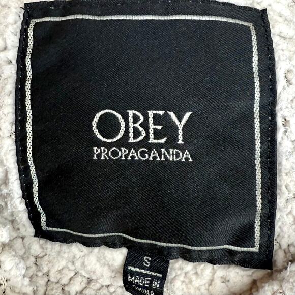 Obey Propaganda Mens Aztec Jacket Sherpa Lined Size S Coat - Picture 2 of 12